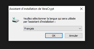 Veracrypt installation étape 1
